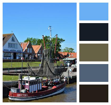 Greetsiel Fishing Boat Ostfriesland Image